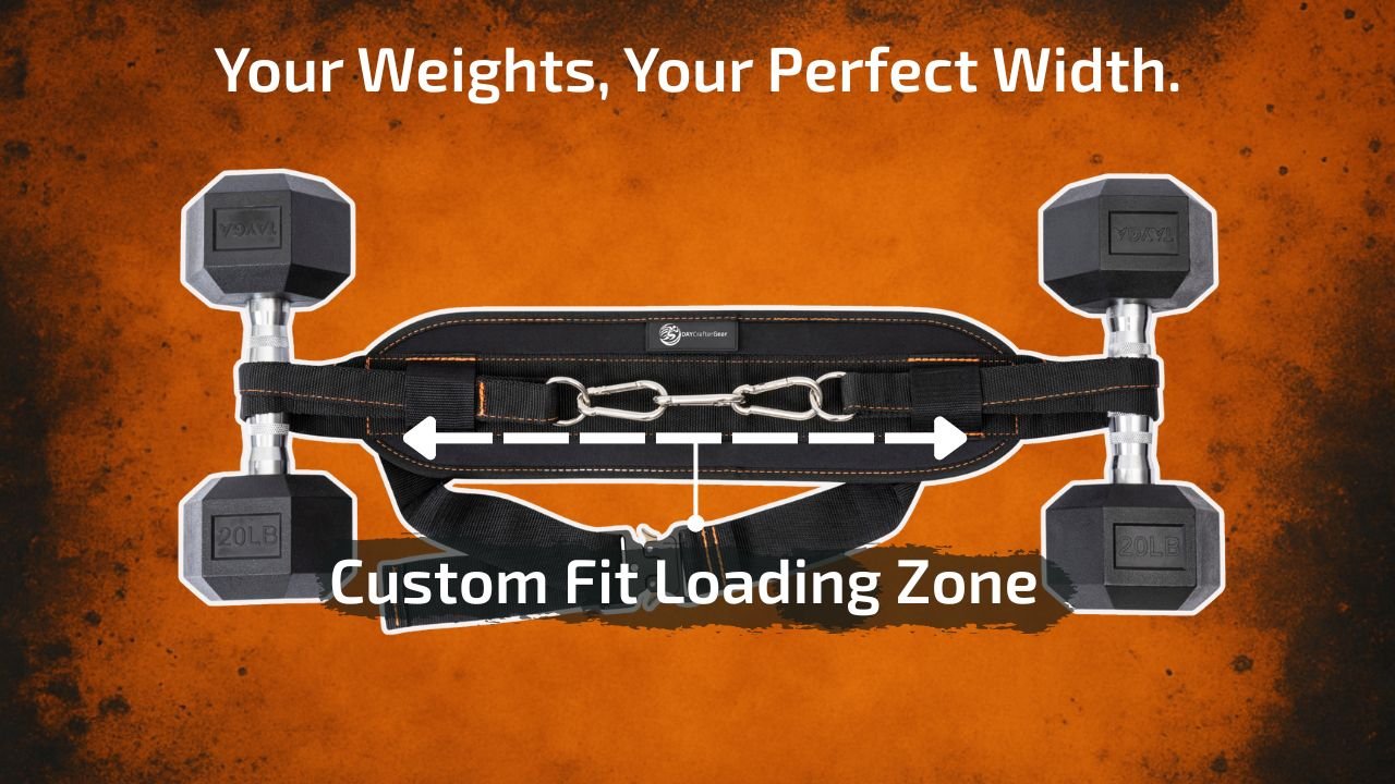 hip thrust belt with weights girl